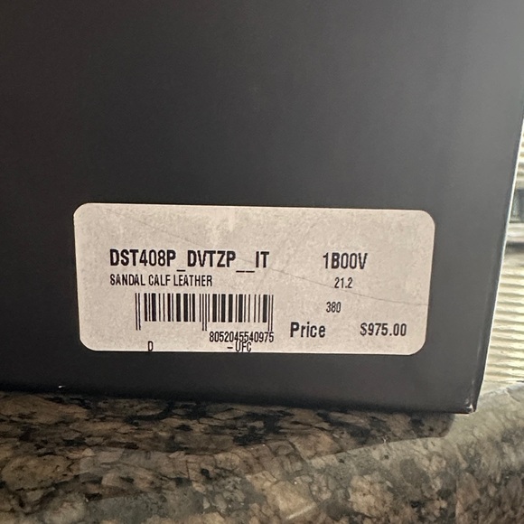 Versace Black and Gold Zipper Sandals - Picture 6 of 6